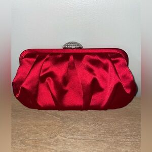 Nina Concord Pleated Satin Frame Clutch